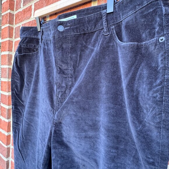 Old Navy Velvet Pants Size 20 Black Flare Higher High Rise Secret Smooth Pockets - Picture 3 of 12